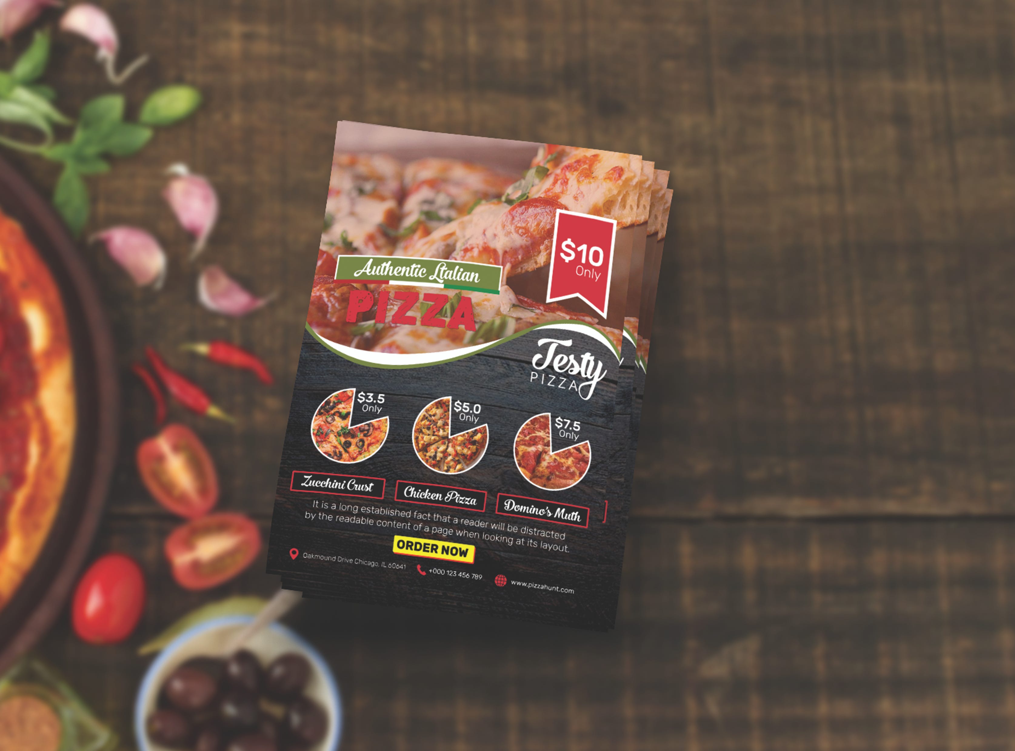 Free Pizza Flyer With Psd Mockup Free Pizza Flyer With Psd Mockup By Unique Think Medium