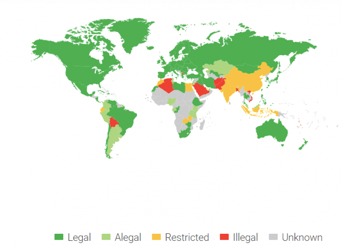 bitcoin recognize countries