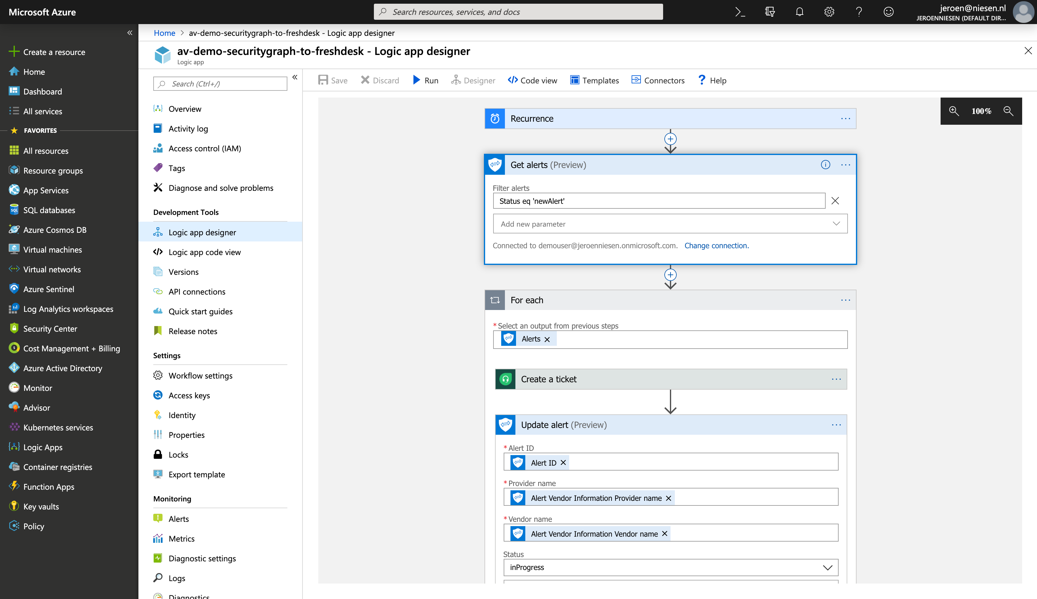 Azure Logic Apps & Graph Security API easy integration of all security