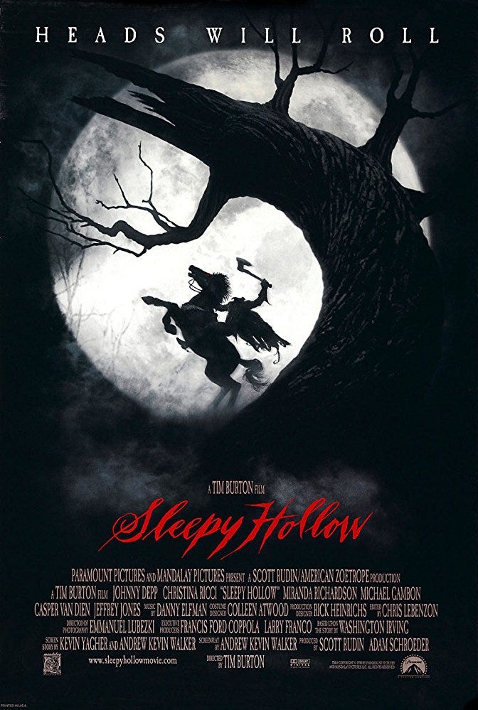 電影】【萬聖節片單】斷頭谷Sleepy Hollow：歌德恐怖片的老靈魂- 牛角掛破書- Medium