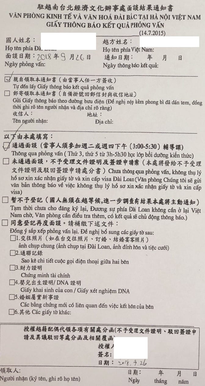 越南結婚面談的結果 人家說多數人總是會對未知的事情感到恐懼 辦理越南結婚流程裡 最讓人感到恐懼的莫過 By Yeh Calvin Hung Chang ở Việt Nam Medium