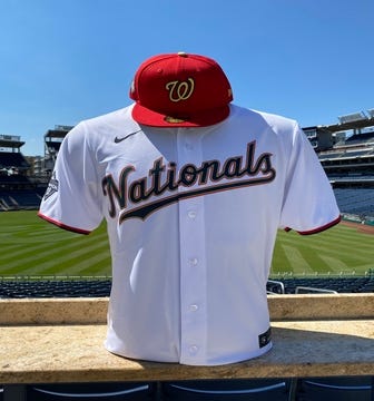 nationals red white and blue jersey