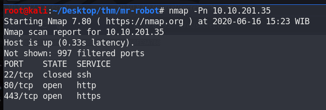 TryHackMe: Mr Robot CTF. Port scan | by ratiros01 | Medium