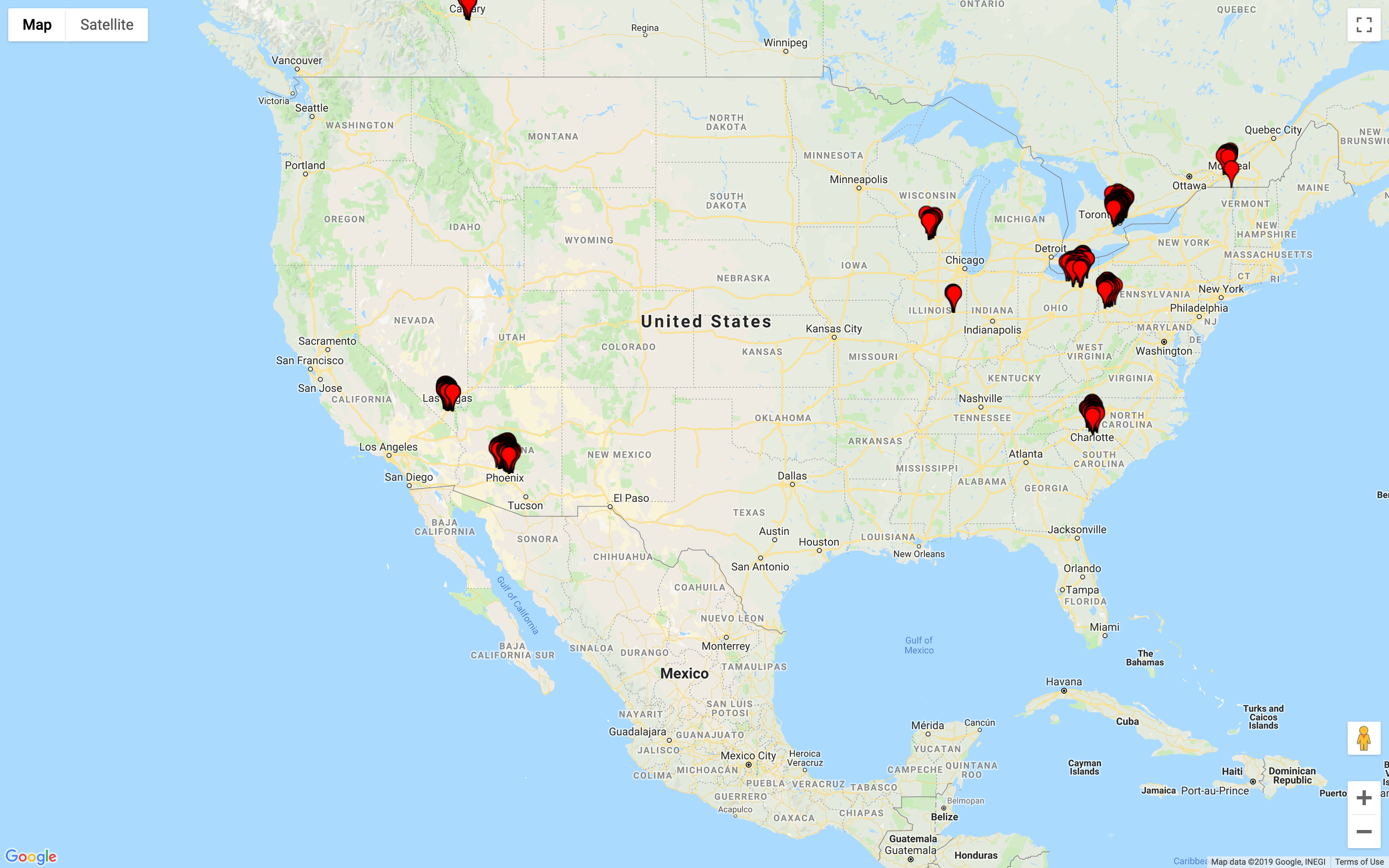 Plotting business locations on maps using multiple plotting libraries in python by karan 
