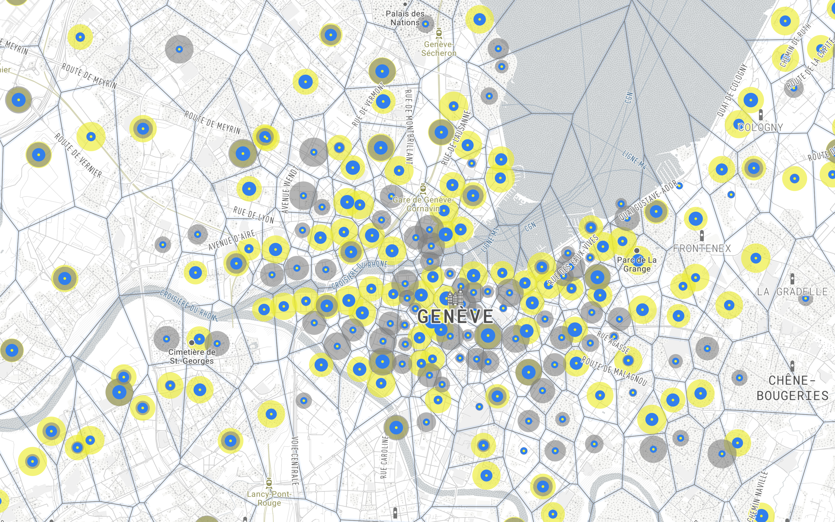 Minimo: data visualization map - Points of interest