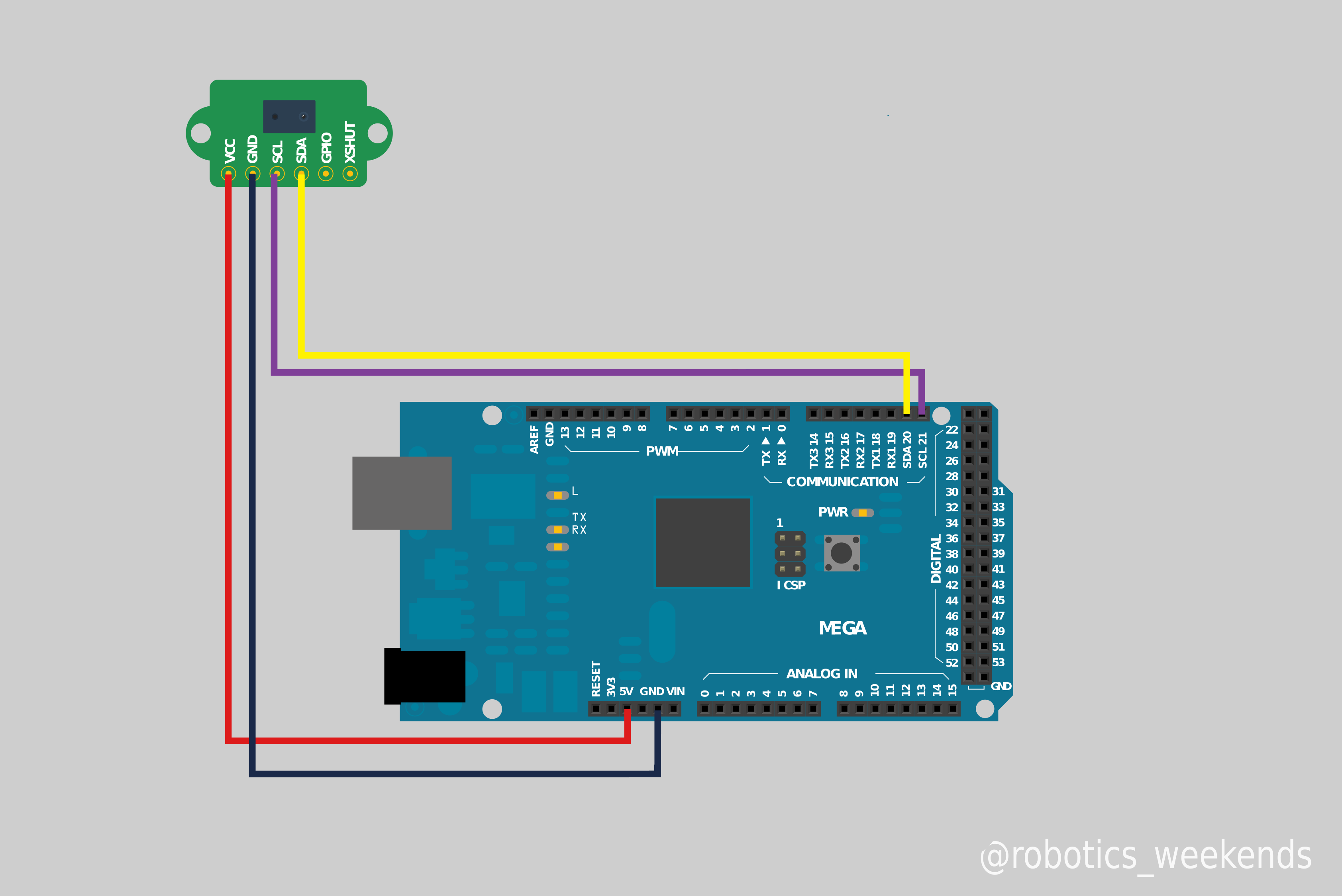 ROS VL53L0X range sensor based on Arduino Mega 2560 and Rosserial by