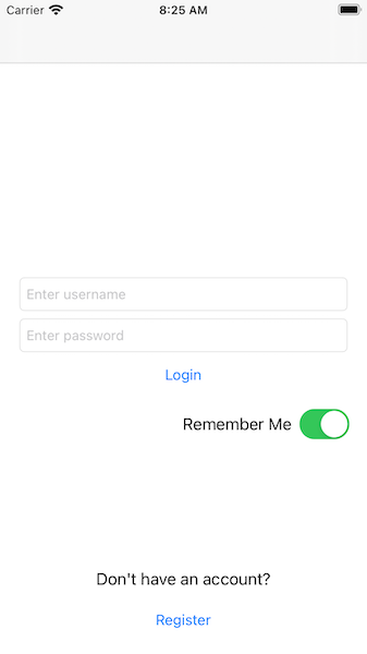 Login Screen