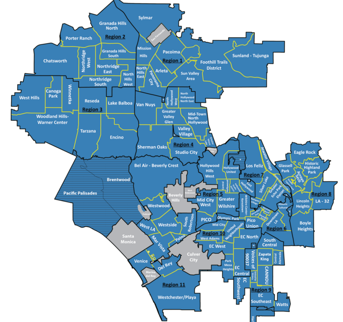 Los Angeles Neighborhood Council Map La's Neighborhood Councils Get The Short End Of The Budget Stick | By  Michael Schneider | Medium
