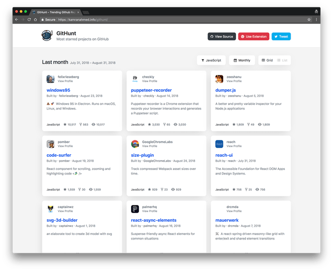 Get the most starred GitHub projects inside your new Chrome tab with ...