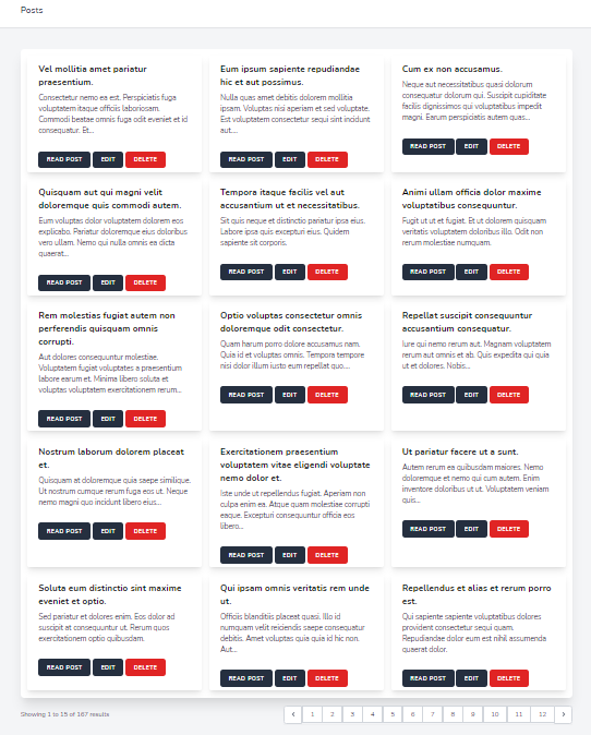 Post Management Page post managment page