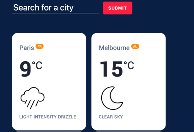 weather app using JavaScript