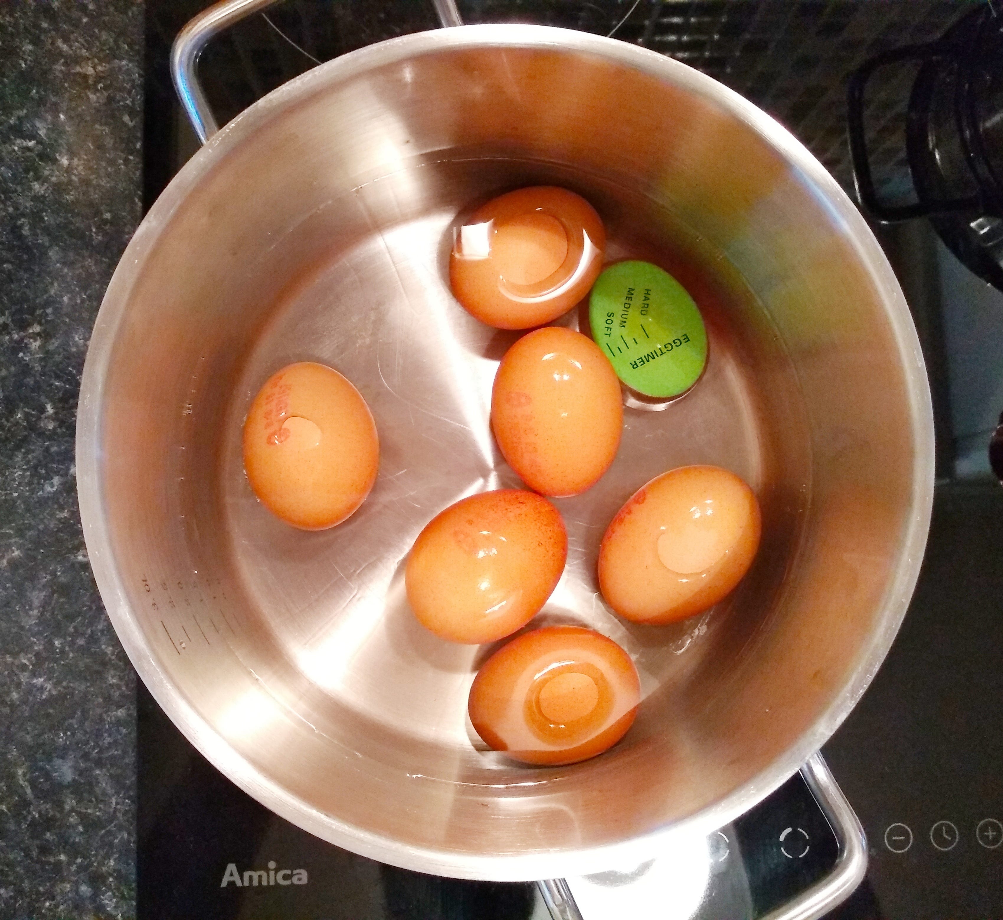Low FODMAP Recipe — Tea stained egg, served with a cold noodle salad
