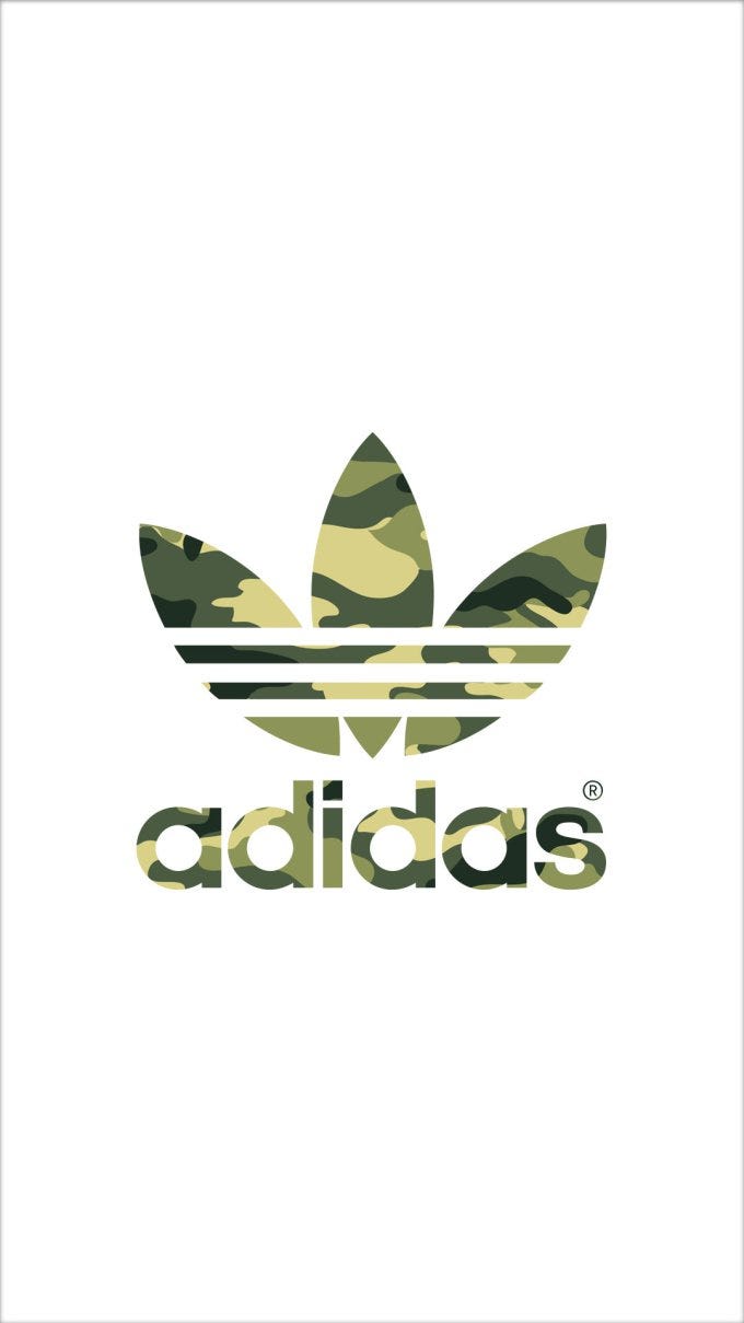 カモフラ アディダスロゴ Adidas Logo Iphone Wallpaper Medium