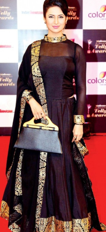 black silk frock