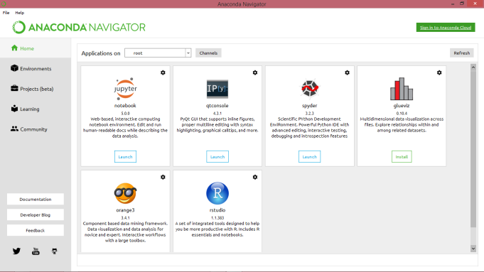machine learning using anaconda