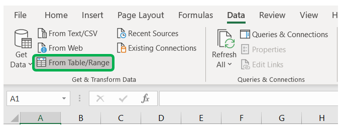 Excel Spreadsheets Table Range