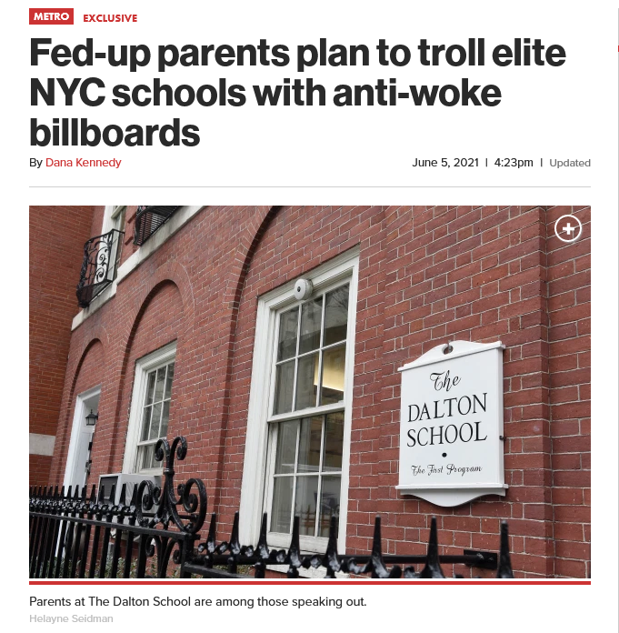 Last week, The New York Post published an exclusive article, by investigative reporter Dana Kennedy,   about 3 groups of anonymous concerned parents w