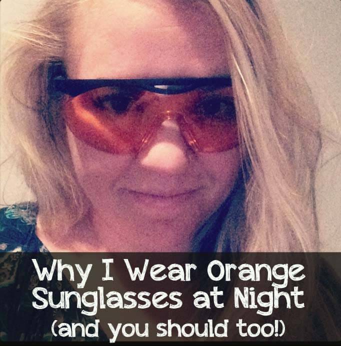 orange sunglasses at night