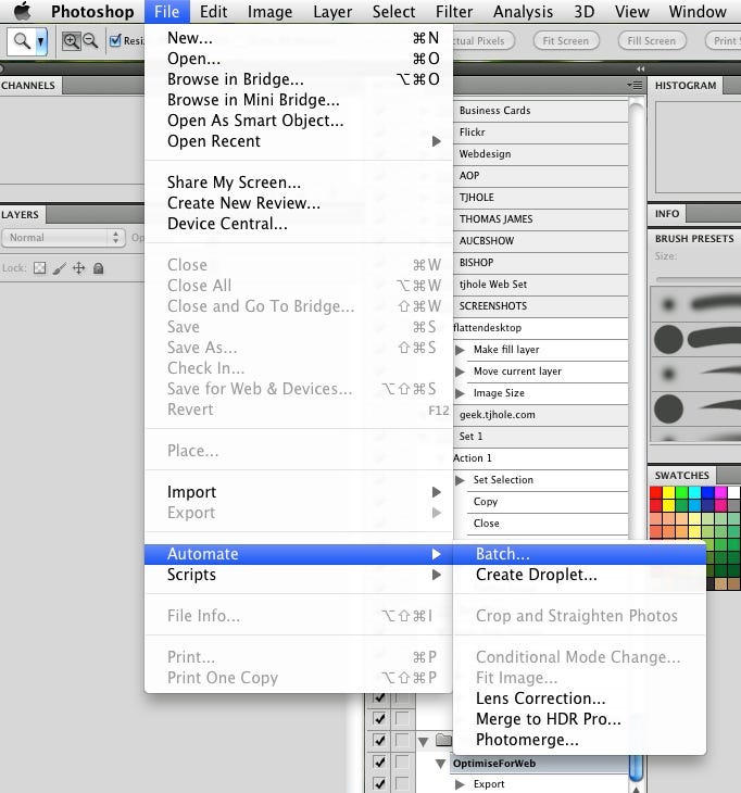 Use Photoshop's Batch Command to Quickly Save Images for Web | by Tom Hole  | stirtingale | Medium