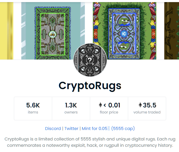 CryptoRugs — A backstory. This is the story of a Crypto NFT… by