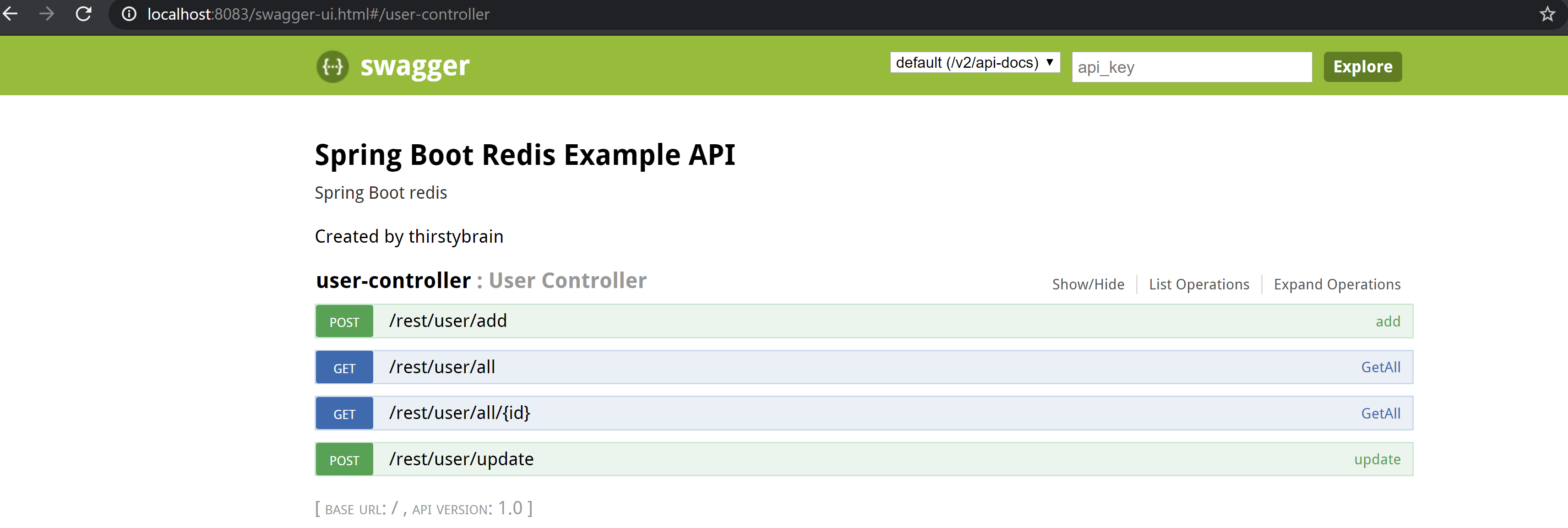 spring boot redis cache example github