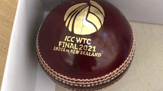 The Ball to be used in the ICC WTC Final on June 18, 2021