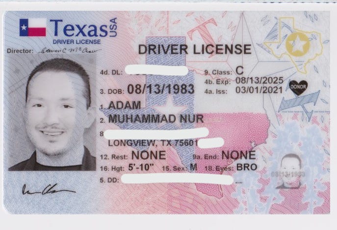 Texas New Id Card