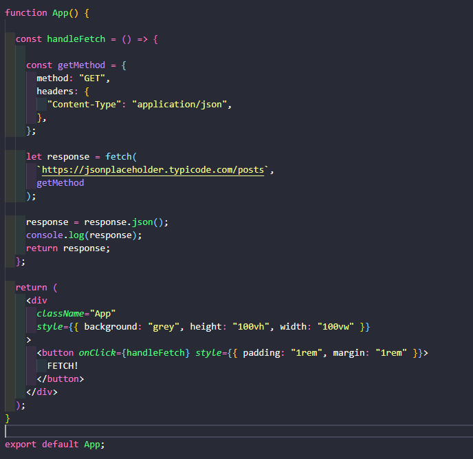 Using FETCH asynchronously in REACT | by Wesley Grant | Medium