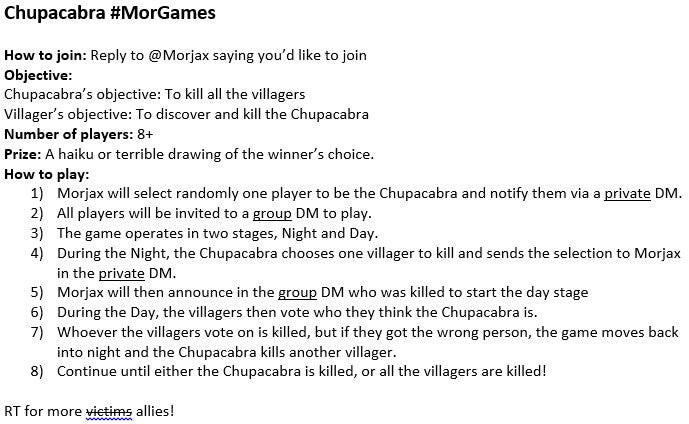 Introductions Chupacabra Volume 1 Section 1 Morjax Medium - 