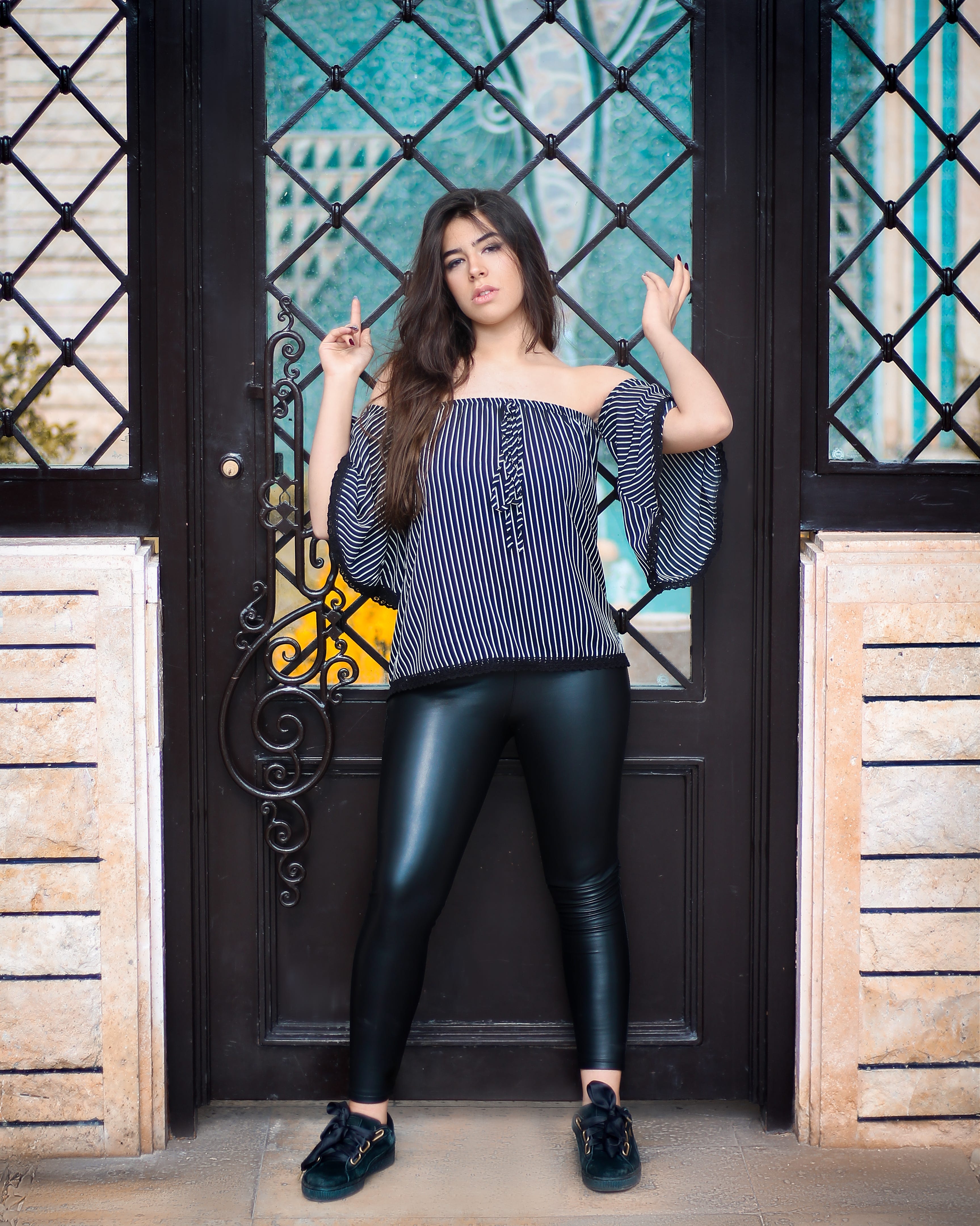 pat and leather pants
