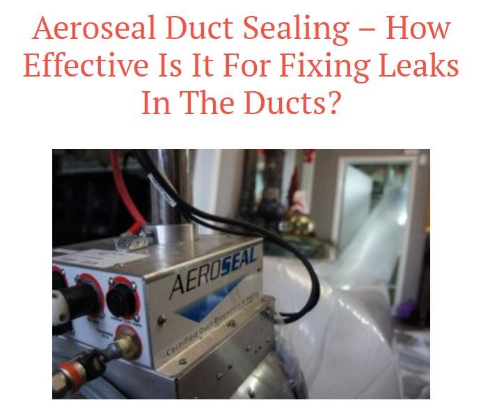 Aeroseal Duct Sealing — How Effective Is It For Fixing Leaks In The