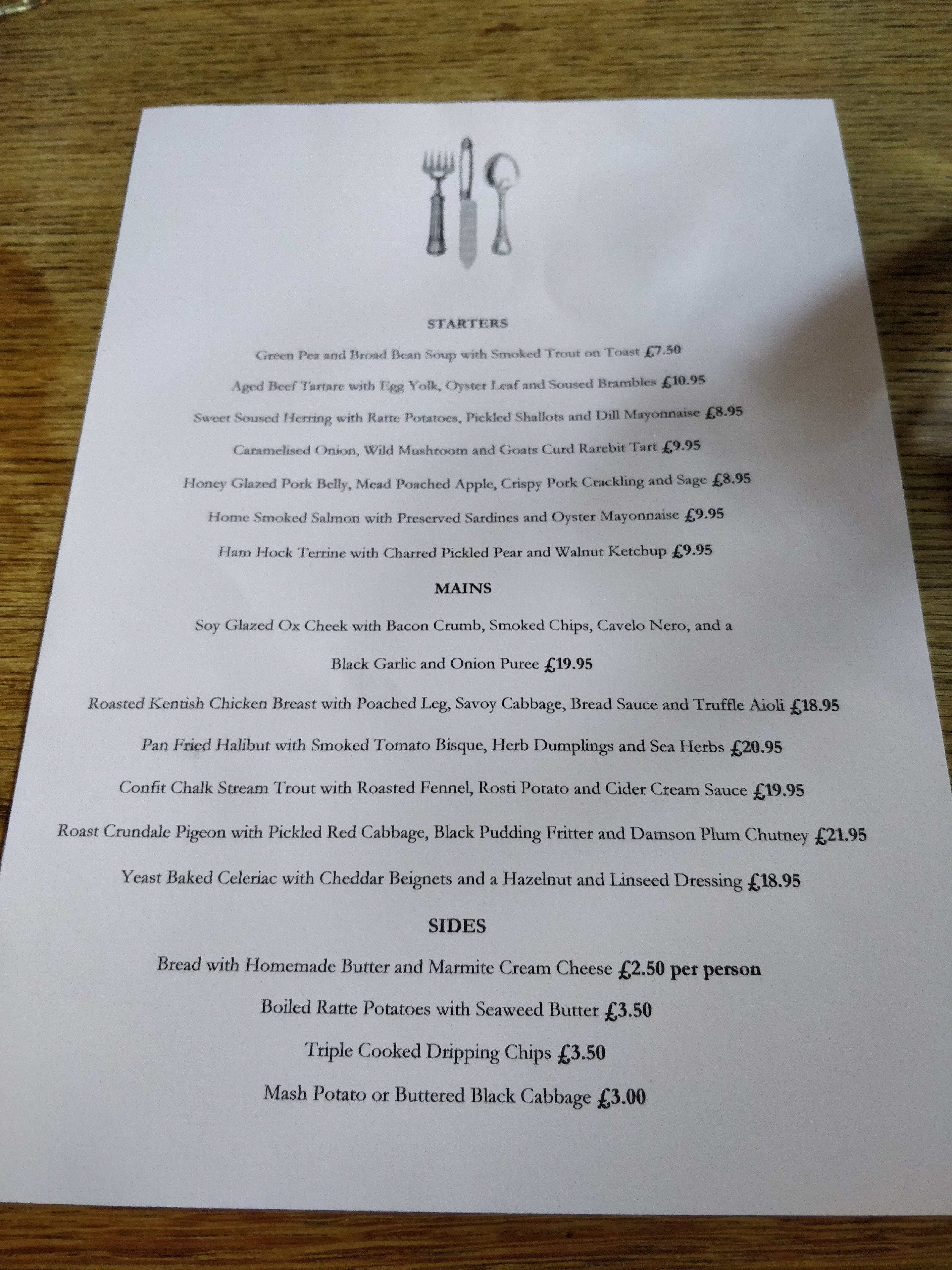 Restaurant Review The Compasses Inn, Crundale, Kent