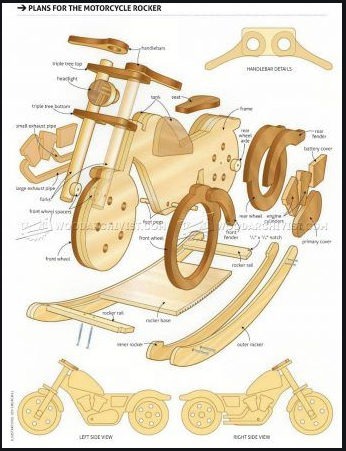 woodworking plan for motorcycle rocker toy