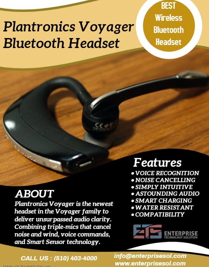 Plantronics Voyager Bluetooth Headset - Michael Stefen - Medium