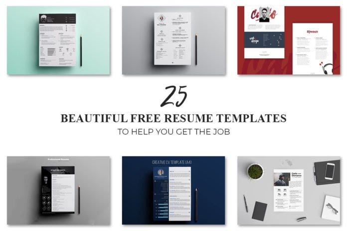 Super 25 Beautiful Free Resume Templates for Designers in 2020 LJ-53