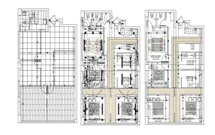 Autocad Drawing Of Commercial Office Cadbull Cadbull Medium