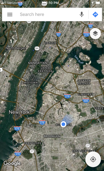 My location now google map