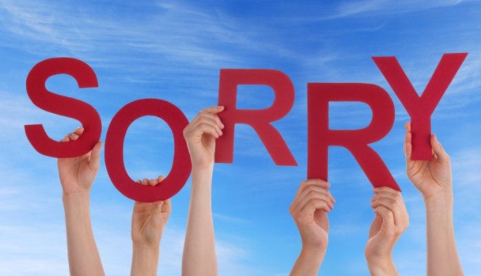 The Power of an Apology. A while back I received an email from… | by Steve  Tulman | Medium