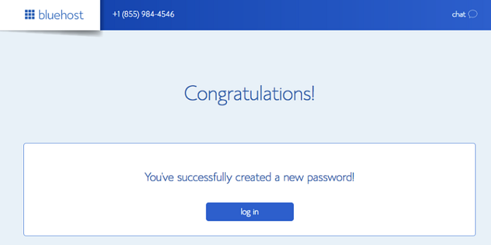 By clicking the blue login button, you’ll be able to log into your BlueHost account