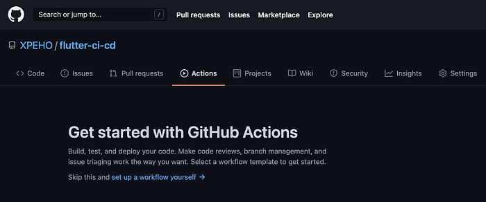 Flutter GitHub Actions