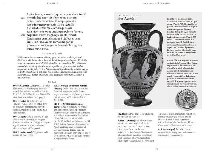 The Aeneid Dolphin Edition with an Ars Artis Gratia section featuring an ancient Greek amphora.
 