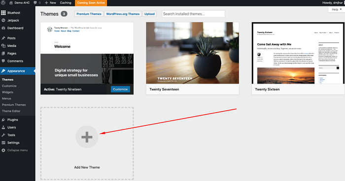 Click the Add New Theme tab to browse thousands of different themes:
