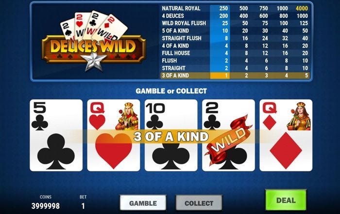 Free deuces wild video poker multi hand