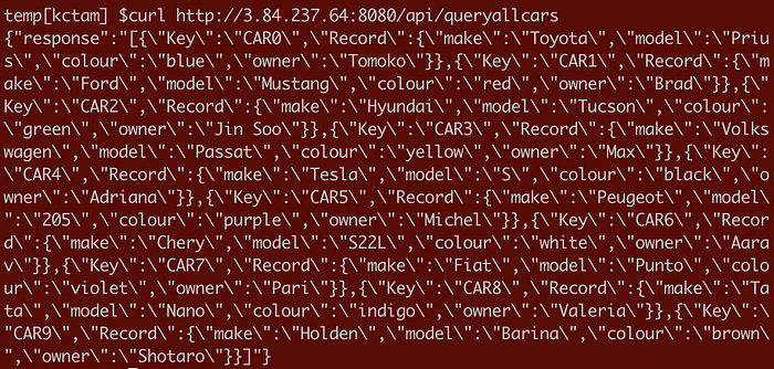 Using API Server for Hyperledger Fabric Network 10