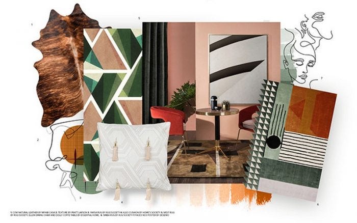 Moodboard Collection Mid Century Modern Decor Trend