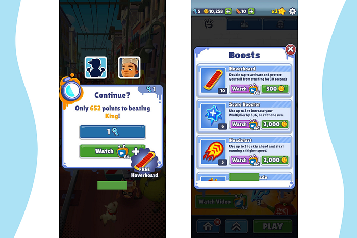 Subway Surfers success in-game ads
