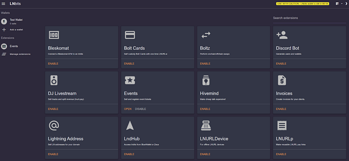Manage extensions