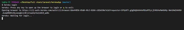 Log into Heroku via the CLI