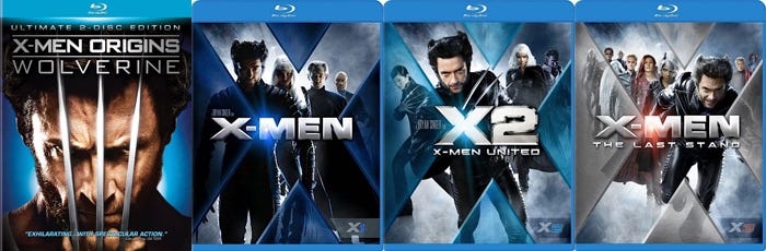 Blu Deals X Men X2 X Men United X Men The Last Stand And Wolverine Blu Ray Each 7 99 By Sohrab Osati Sony Reconsidered