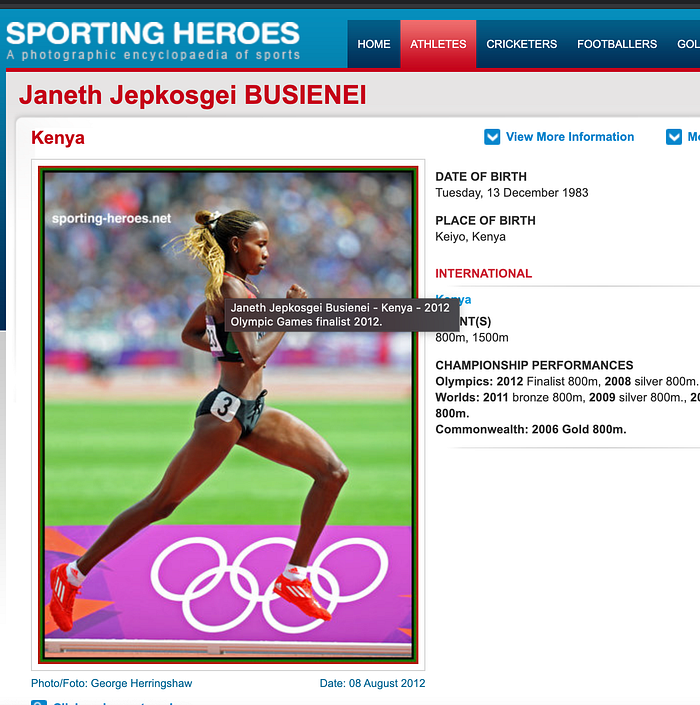 Does This Image Show Athlete Jepkosgei and Her Daughter? Piga